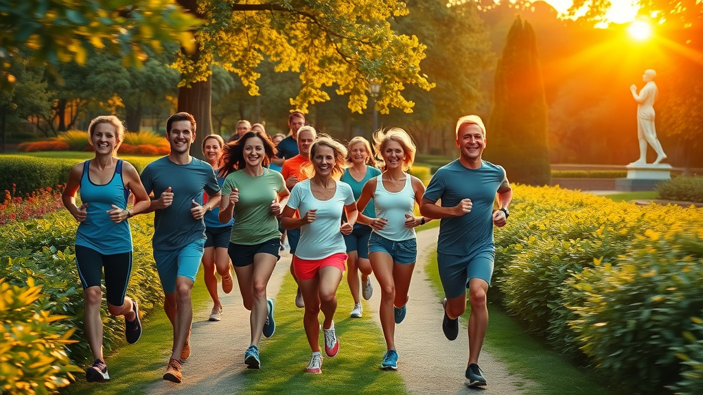 Runners enjoying brookgreen gardens labor day 5k at sunset in Murrells Inlet