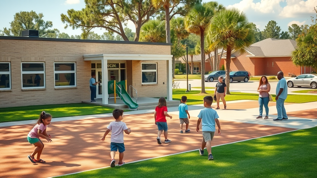 Modern elementary school exterior best neighborhoods to live in myrtle beach for families